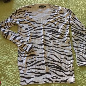 Forever 21 zebra print sweater